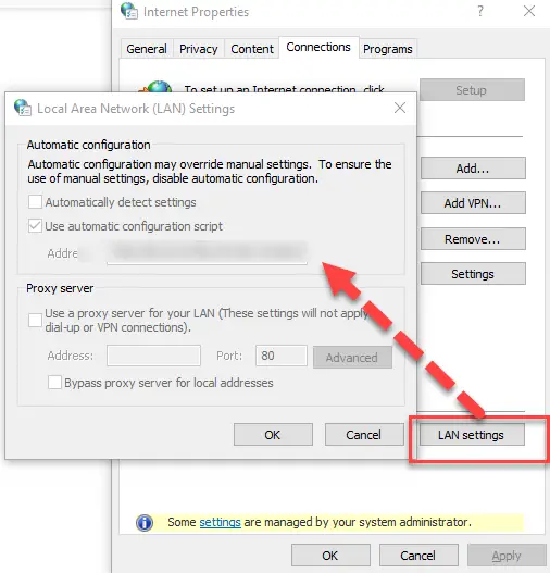 IE Proxy Config